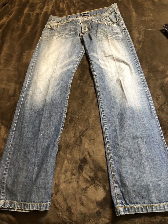 Diesel Other - Diesel Industry Button Fly Size 36 x 33 Straight Leg Jeans Great Whiskers